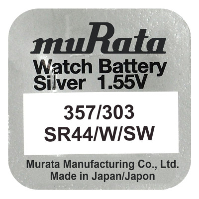 Bateria srebrowa mini Murata 357   303   SR44W   SW44SW   SR44 – 1 sztuka