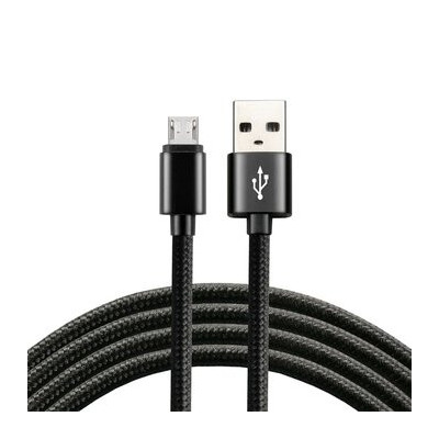 Kabel przewód pleciony USB - micro USB everActive CBB-2MB 200cm z obsługą szybkiego ładowania do 2 4A czarny