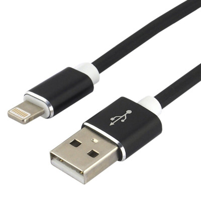 Kabel przewód silikonowy USB - Lightning iPhone everActive CBS-1.5IB 150cm z obsługą szybkiego ładowania do 2 4A czarny