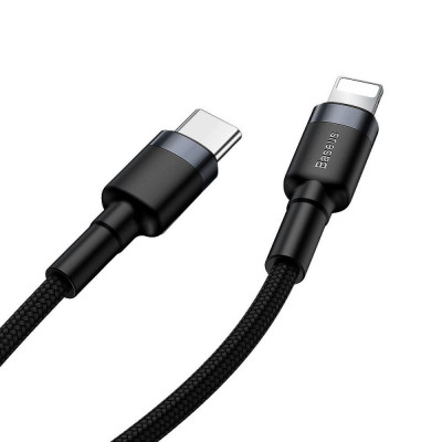 Kabel przewód USB-C   Typ-C - Lightning   iPhone 100cm Baseus Cafule CATLKLF-G1 z obsługą szybkiego ładowania 18W PD
