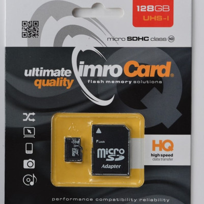 Imro karta pamięci 128GB microSDXC kl. 10 UHS-3   adapter