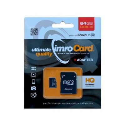 Imro karta pamięci 64GB microSDXC kl. 10 UHS-3   adapter