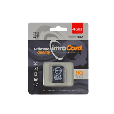 Imro karta pamięci 4GB microSDHC kl. 10   adapter
