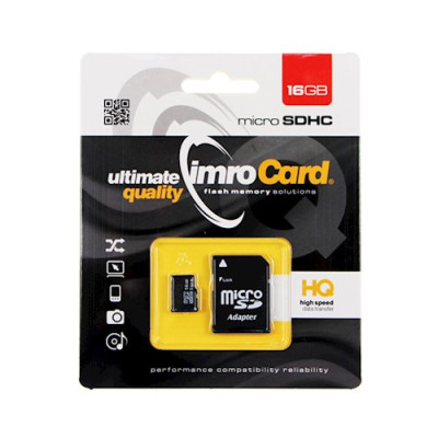 Imro karta pamięci 16GB microSDHC kl. 10 UHS-I   adapter