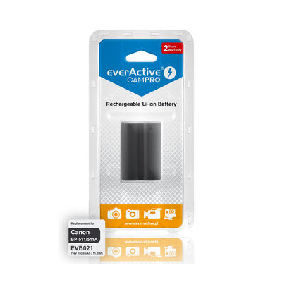 Bateria  akumulator  everActive CamPro - zamiennik do aparatu fotograficznego Canon BP-511 - 1 sztuka
