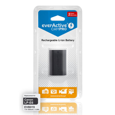 Bateria  akumulator  everActive CamPro zamiennik do aparatu fotograficznego Canon LP-E6 - 1 sztuka