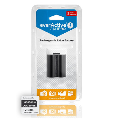 Bateria  akumulator  everActive CamPron zamiennik do aparatu fotograficznego Panasonic CGA-S006 - 1 sztuka