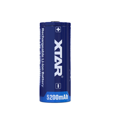 Akumulator Xtar 26650 3 6V Li-ion 5200mAh z zabezpieczeniem BUTTON TOP - 1 sztuka