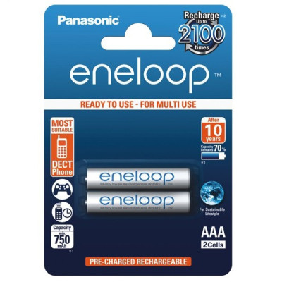 Akumulatorki Panasonic Eneloop R03 AAA 800mAh BK-4MCCE 2BE - 2 sztuki