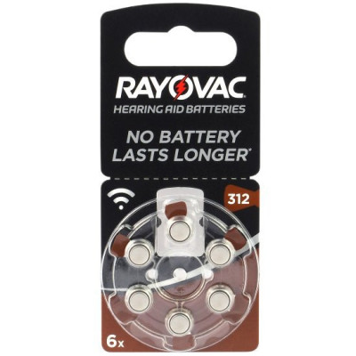 Baterie do aparatów słuchowych Rayovac Acoustic Special 312 – 6 sztuk