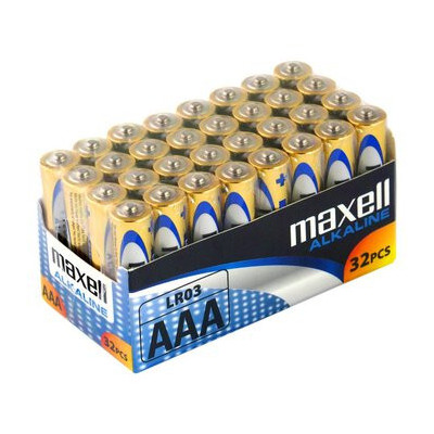 Bateria alkaliczna AAA   LR03 Maxell Alkaline - 32 sztuki