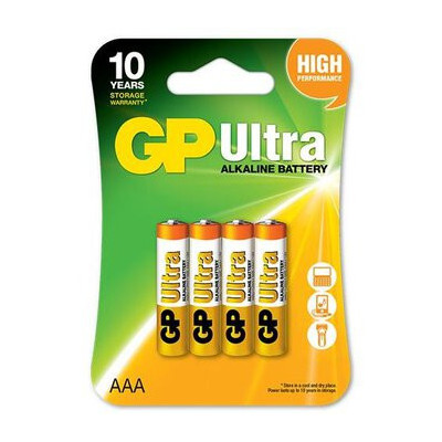 Bateria alkaliczna AAA   LR03 GP Ultra Alkaline - 4 sztuki