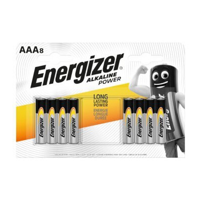Bateria alkaliczna AAA   LR03 Energizer Alkaline Power - 8 sztuk