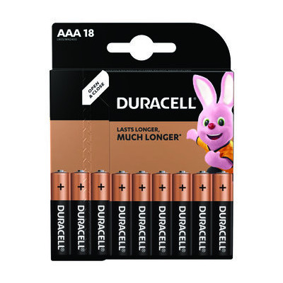 Bateria alkaliczna Duracell Basic LR03 AAA  blister  – 18 sztuk