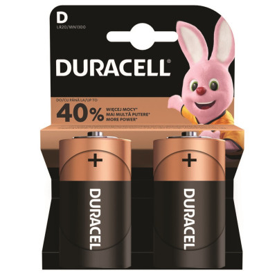 Bateria alkaliczna D   LR20 Duracell - 2 sztuki