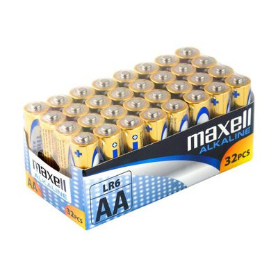 Bateria alkaliczna AA   LR6 Maxell Alkaline - 32 sztuki