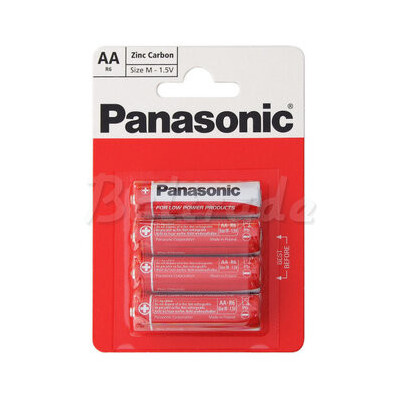 Bateria cynkowo-węglowa Panasonic R6 AA - 4 sztuki