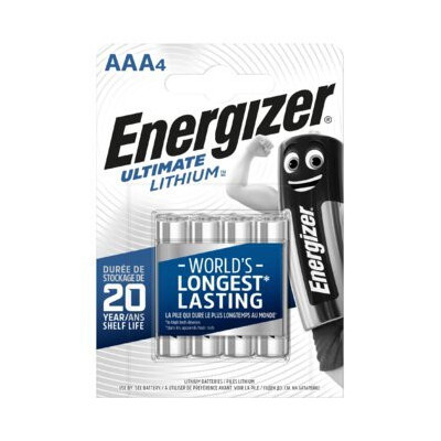 Bateria foto litowa Energizer L92 Ultimate Lithium R03 AAA – 4 sztuki