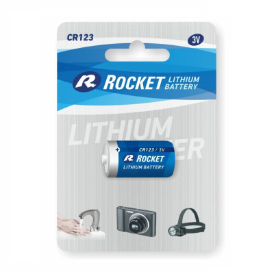 Bateria foto litowa Rocket  CR123  – 1 sztuka