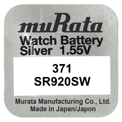 Bateria srebrowa mini Murata 371   SR920SW   SR69 – 1 sztuka