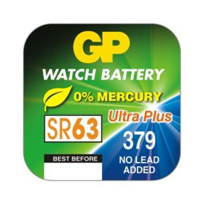 Bateria srebrowa mini GP 379   SR521SW   SR63 – 1 sztuka