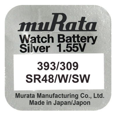 Bateria srebrowa mini Murata 393   309   SR48W   SR48SW   SR754SW   SR48 – 1 sztuka