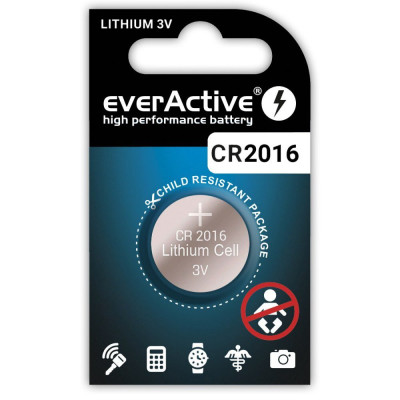 Bateria litowa mini everActive CR2016 – 1 sztuka