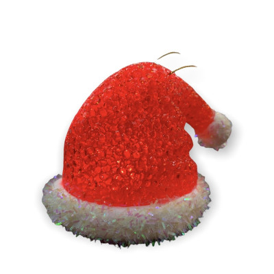 Dekoracja świąteczna czapka na baterie na choinkę