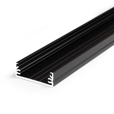 Profil do LED alu PLA-NA5-200-CZ nawierzchniowy czarny anodowany 200cm
