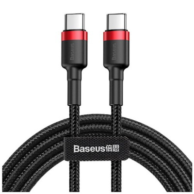 Baseus kabel Cafule PD USB-C - USB-C 1,0m czerwono-czarny 60W