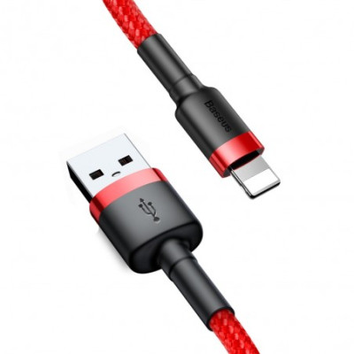 Baseus kabel Cafule USB - Lightning 3,0 m 2A czerwono-czerwony